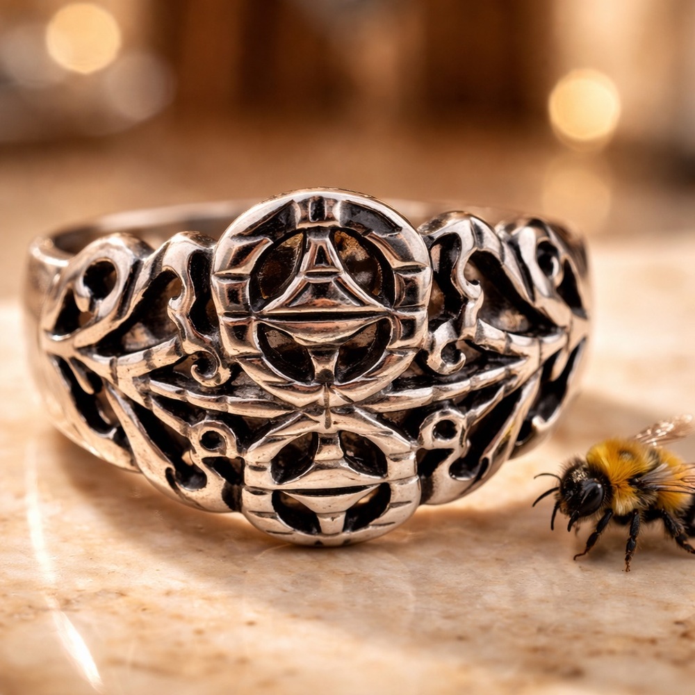 Bumblebee design 925 Silver Ring